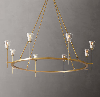 Torche De Verre Round Chandelier 58"