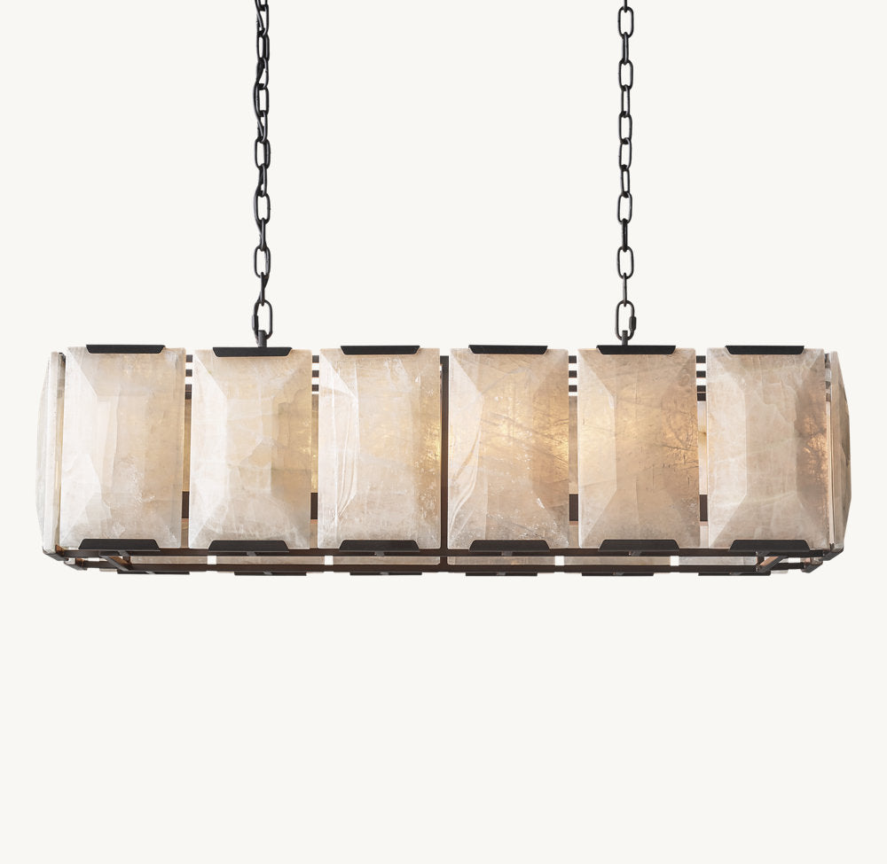 Harlowe Crystal Rectangular Chandelier 42"