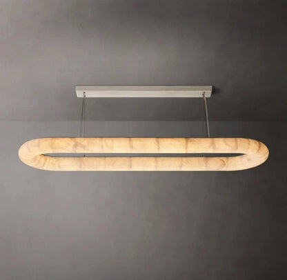 Rivages Smooth Oval Chandelier 74"