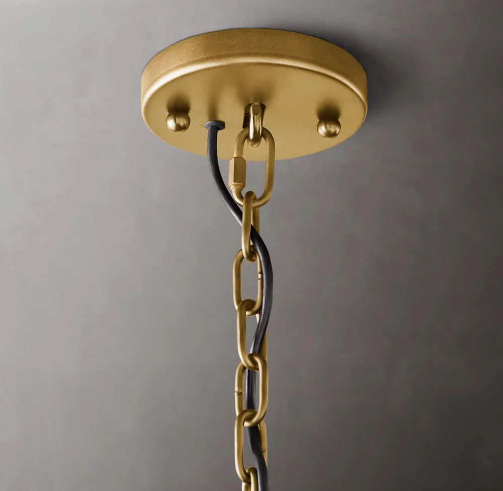 Harlowe Calcite Circular Chandelier 31"