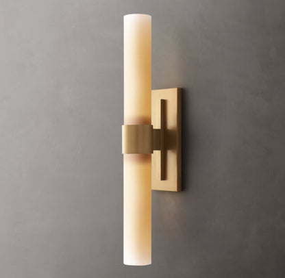 Ravelles Opal Milk Glass Linear Wall Sconce