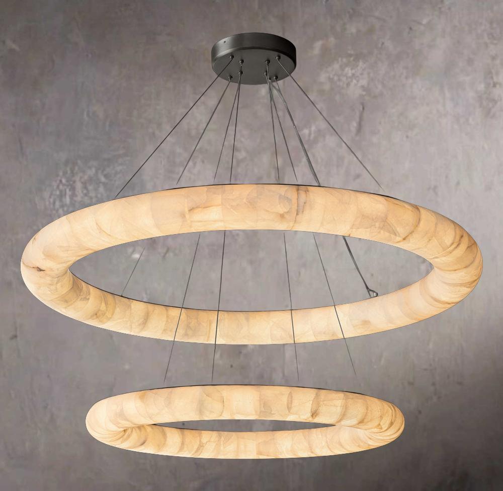 Rivage Smooth Dual-Level Circular Chandelier 61"