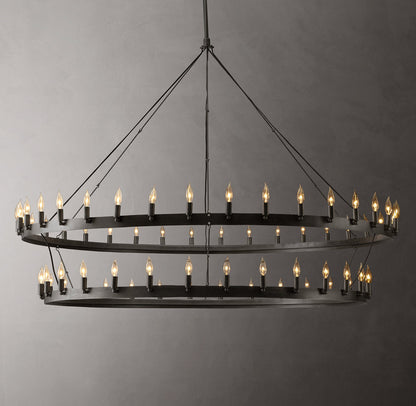 Camino Vintage Candelabra Two-Tier Chandelier 71"