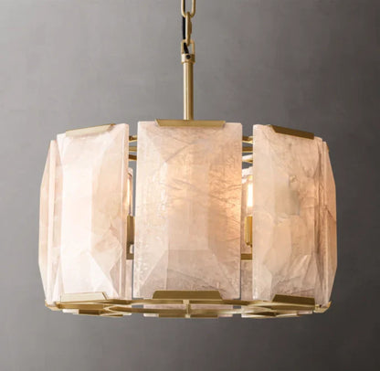 Harlow Calcite Round Chandelier 19"
