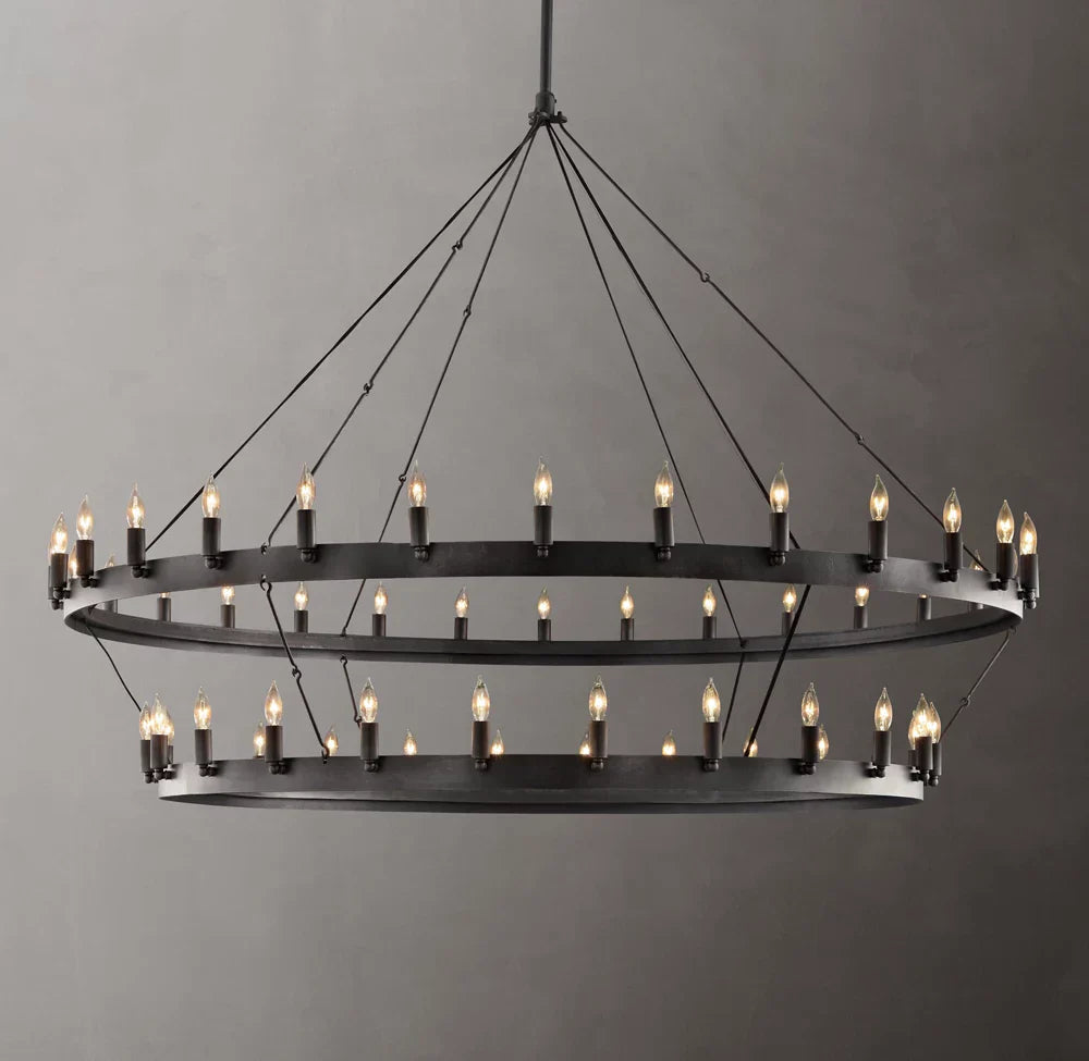 Camino Vintage Candelabra Two-Tier Chandelier 63"