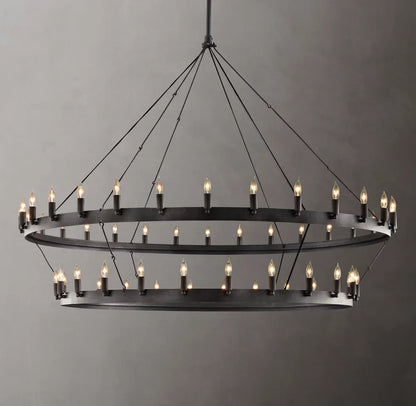 Camino Vintage Candelabra Two-Tier Chandelier 63"