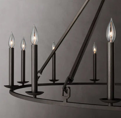 19th C. English Openwork Round Chandelier 50"