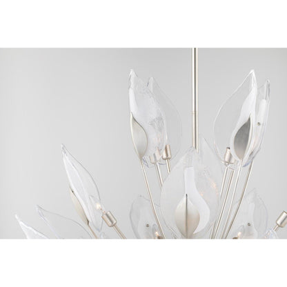 Blossom 24-Light Chandelier in Gold Leaf 55L x 55W x 37H