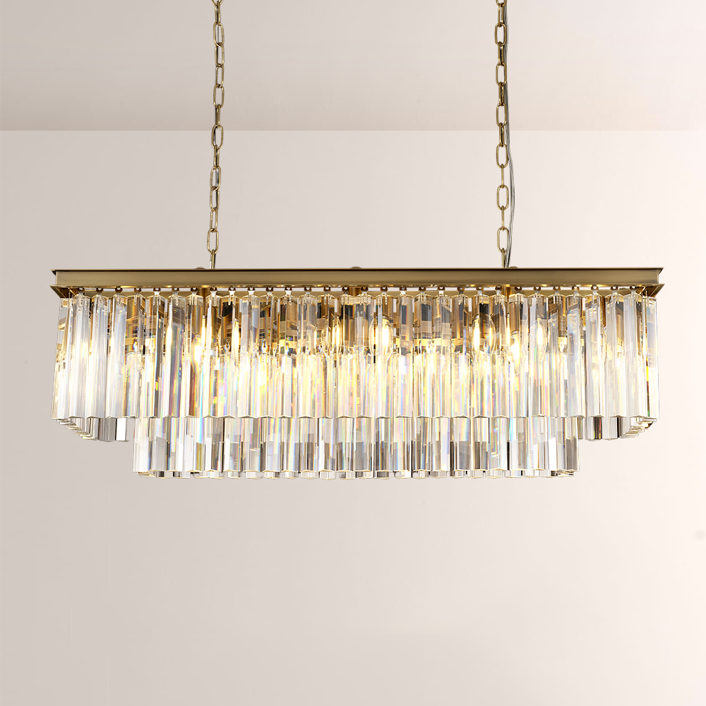 1920s Odem Rectangular Chandelier 40"