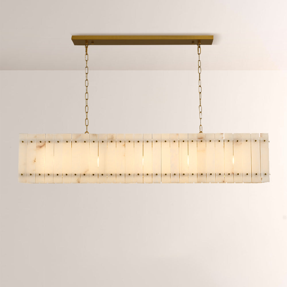 Aurelix Alabaster Linear Chandelier 54" 72"