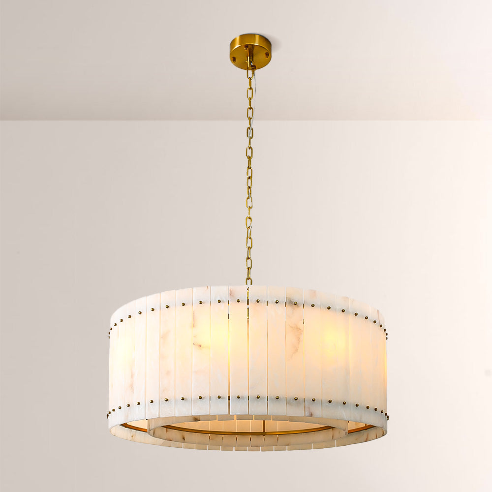 Aurelix Alabaster Round Chandelier