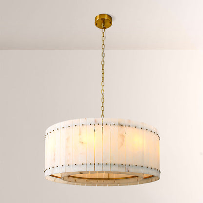 Aurelix Alabaster Round Chandelier