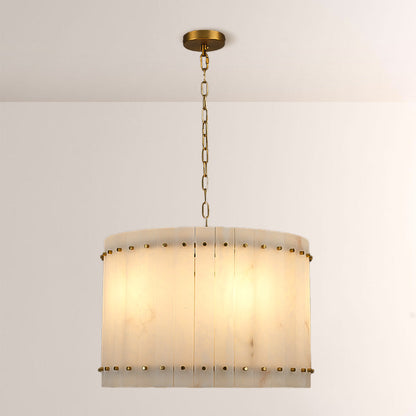 Aurelix Alabaster Round Chandelier