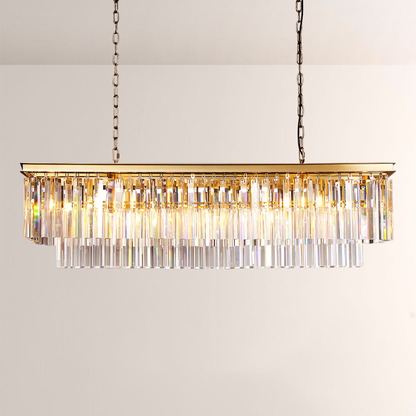 1920s Odem Rectangular Chandelier 49"