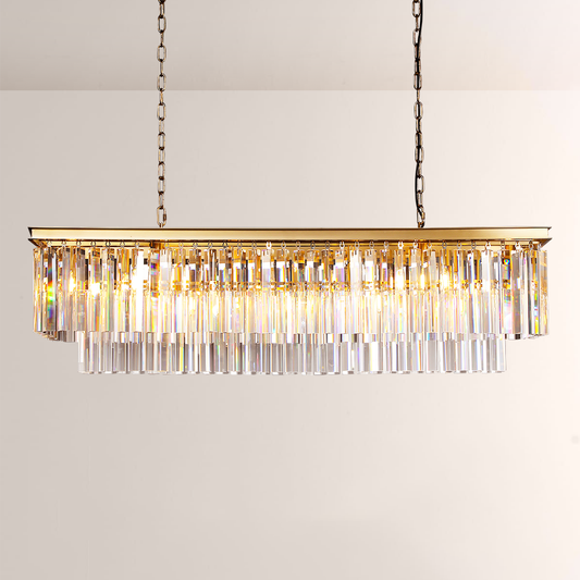 1920s Odem Rectangular Chandelier 49"