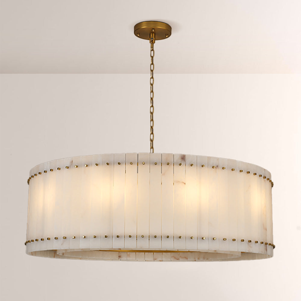 Aurelix Alabaster Round Chandelier