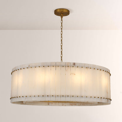 Aurelix Alabaster Round Chandelier