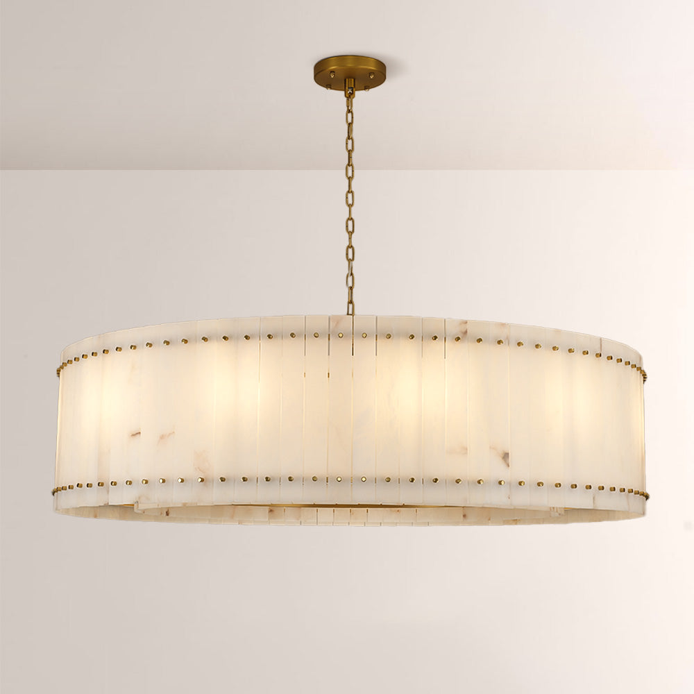 Aurelix Alabaster Round Chandelier