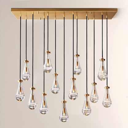 Raindrops Rectangular Chandelier 54"