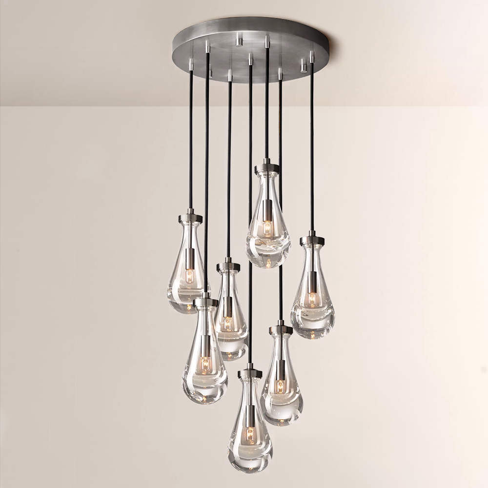 Raindrops Round Chandelier 18"