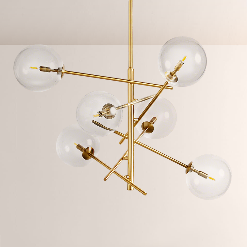 Modern Apolo Glass Ball Chandelier