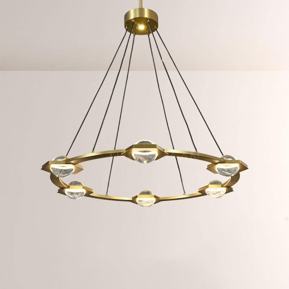 Planet Round Chandelier 36"