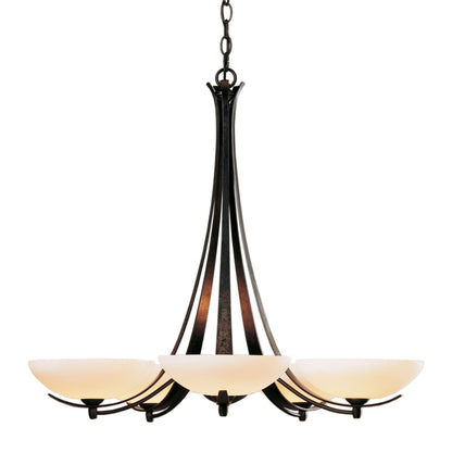 Aegis 5 Arm Chandelier 5-Light Opal Glass (GG) in Dark Smoke