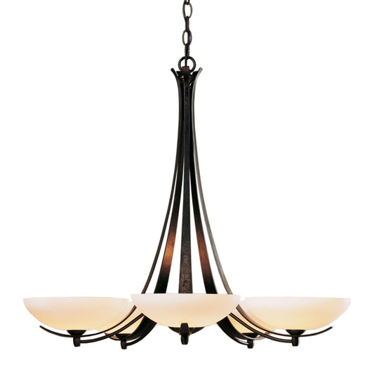 Aegis 5 Arm Chandelier 5-Light Opal Glass (GG) in Dark Smoke