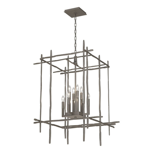 Tura 8-Light Large Chandelier 8-Light in Dark Smoke