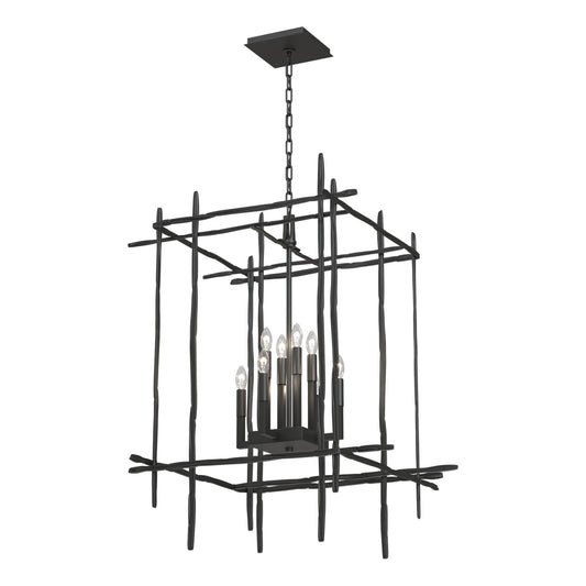 Tura 8-Light Large Chandelier 8-Light in Black