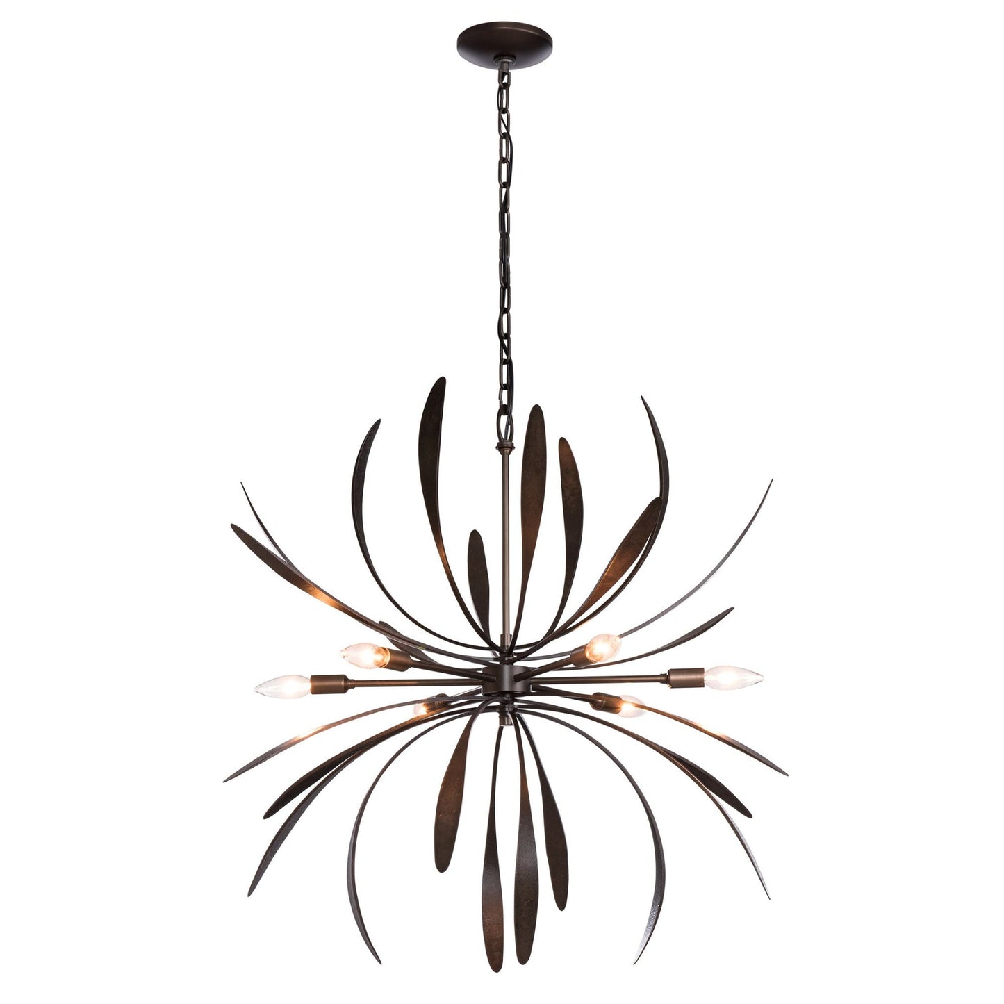 Dahlia Chandelier 6-Light in Dark Smoke