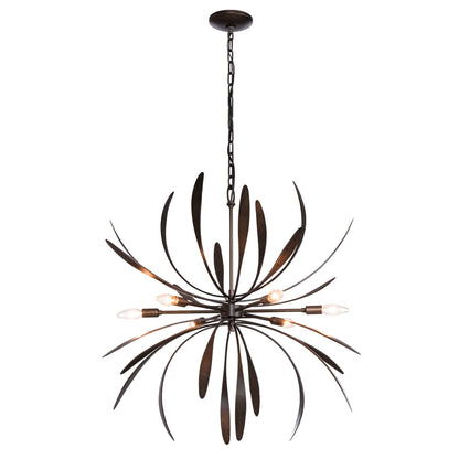 Dahlia Chandelier 6-Light in Dark Smoke