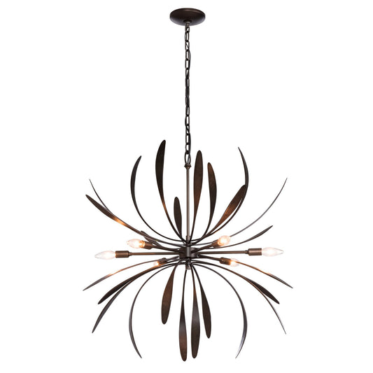 Dahlia Chandelier 6-Light in Dark Smoke