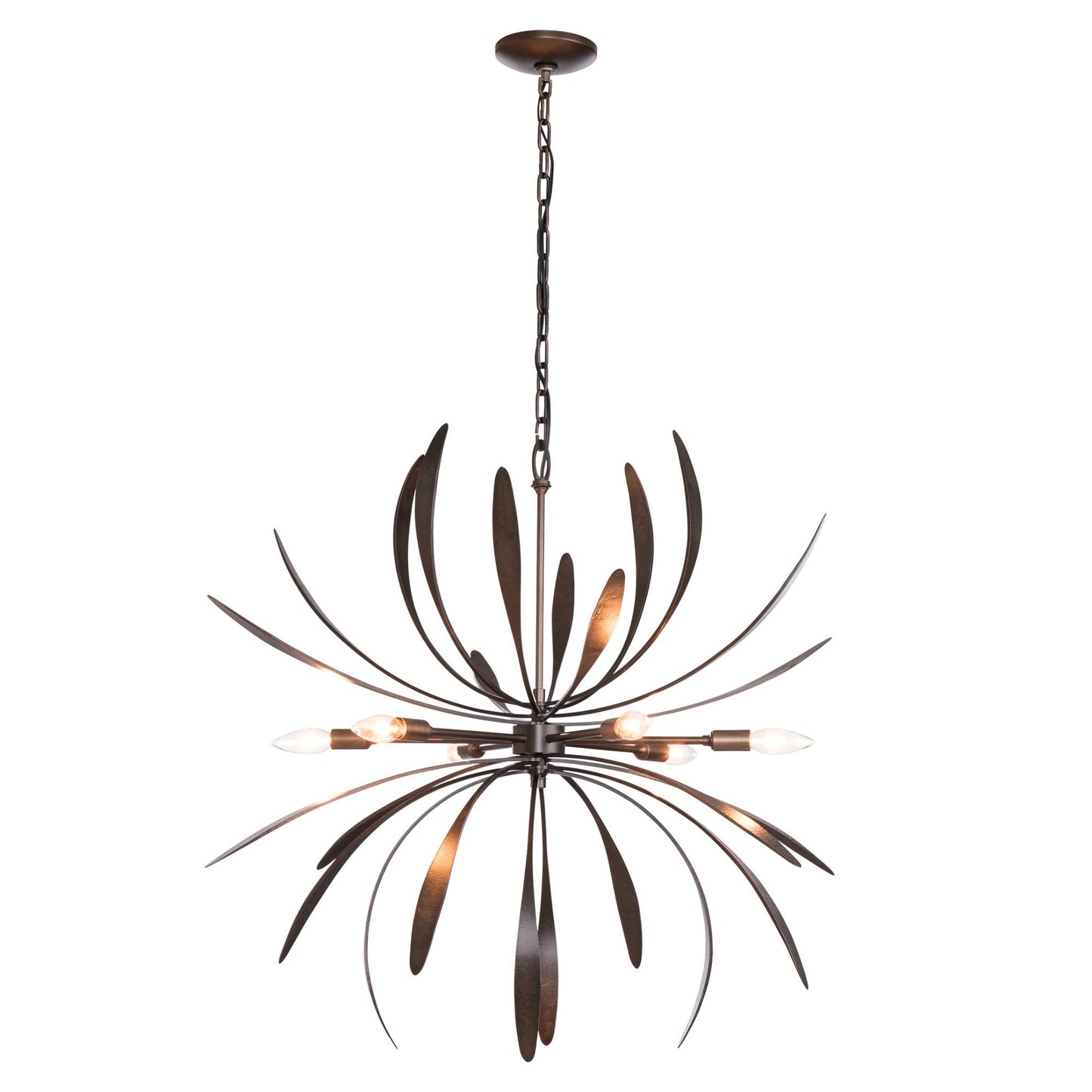 Dahlia Chandelier 6-Light in Dark Smoke