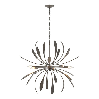 Dahlia Chandelier 6-Light in Dark Smoke