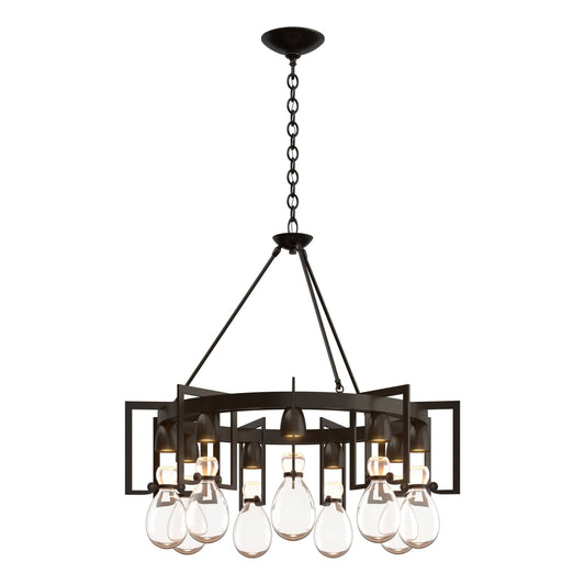 Apothecary Circular Chandelier 9-Light Clear Glass (ZM) in Oil Rubbed Bronze