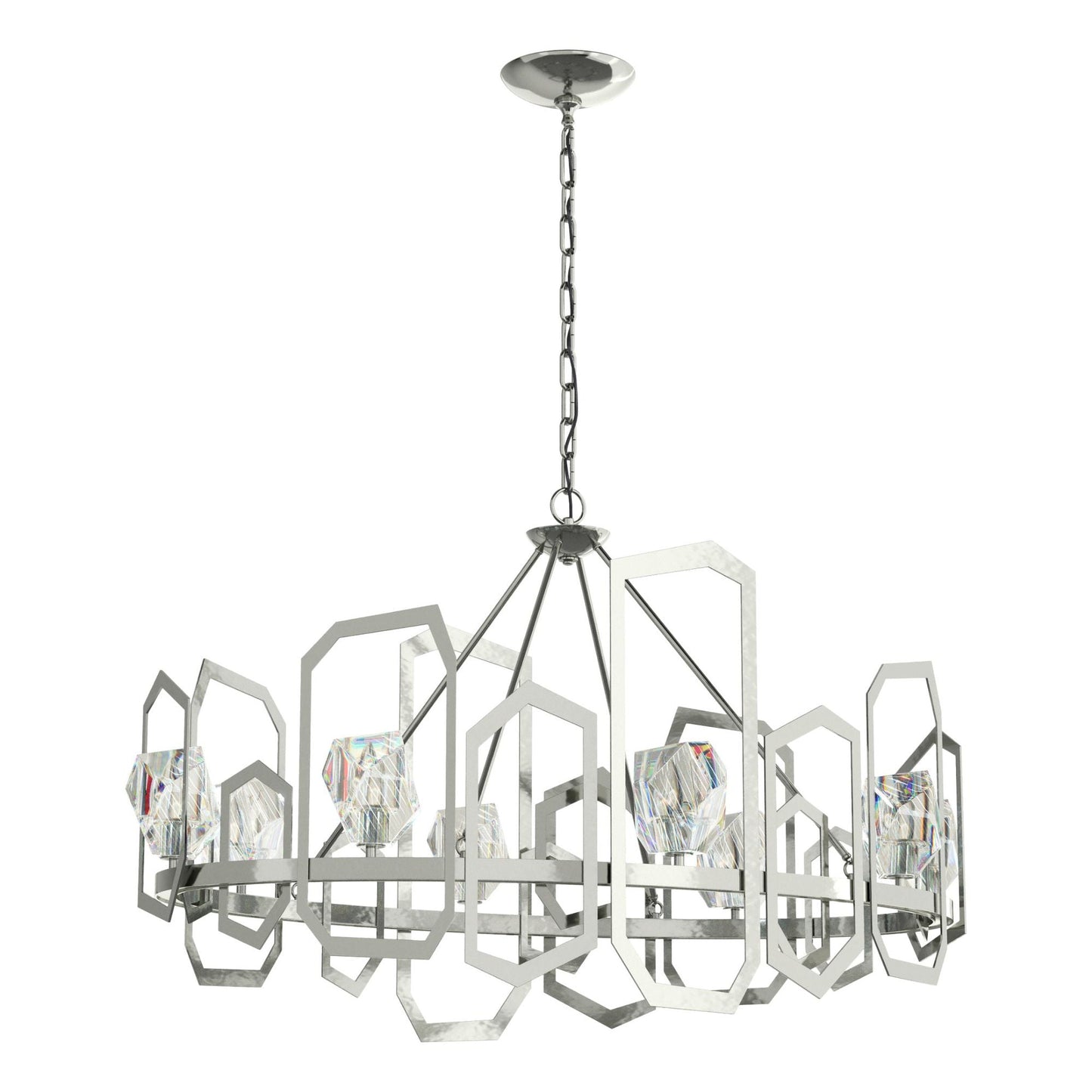 Gatsby Chandelier 8-Light Crystal in Sterling