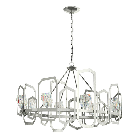 Gatsby Chandelier 8-Light Crystal in Sterling