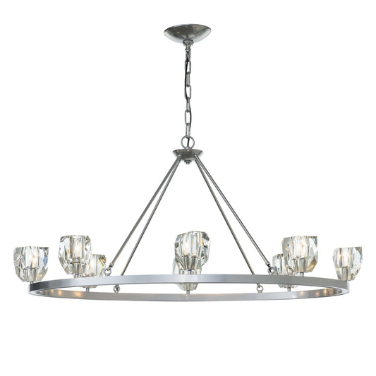 Gatsby 8-Light Chandelier 8-Light Crystal in Sterling