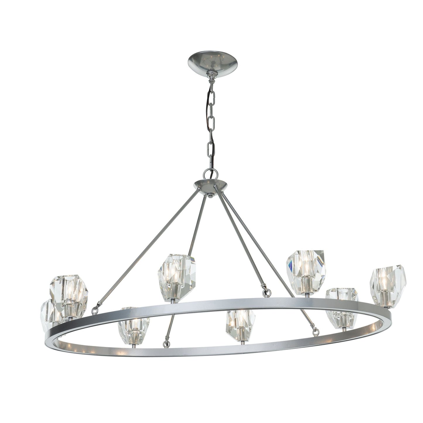 Gatsby 8-Light Chandelier 8-Light Crystal in Sterling