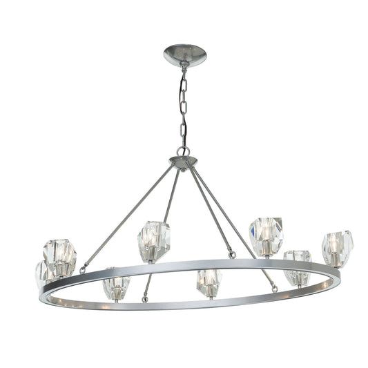 Gatsby 8-Light Chandelier 8-Light Crystal in Sterling