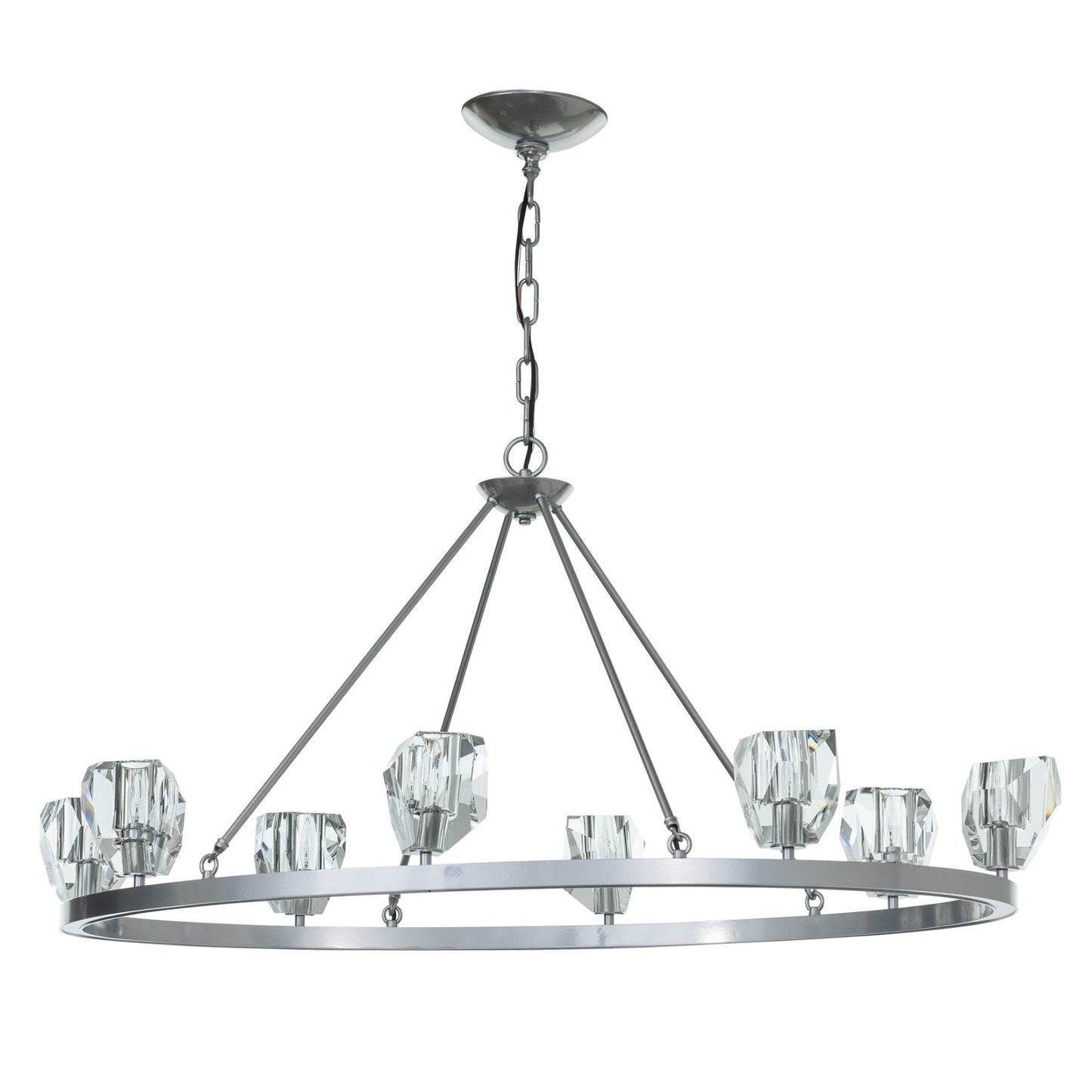 Gatsby 8-Light Chandelier 8-Light Crystal in Sterling