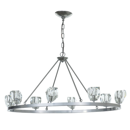 Gatsby 8-Light Chandelier 8-Light Crystal in Sterling