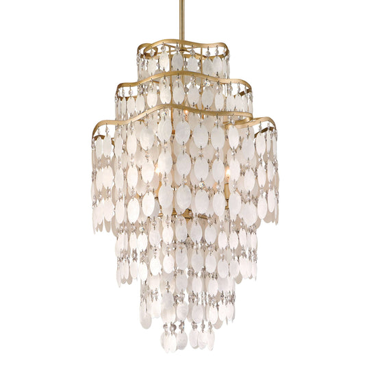 Dolce 7-Light Chandelier in Champagne Leaf 20W x 31H