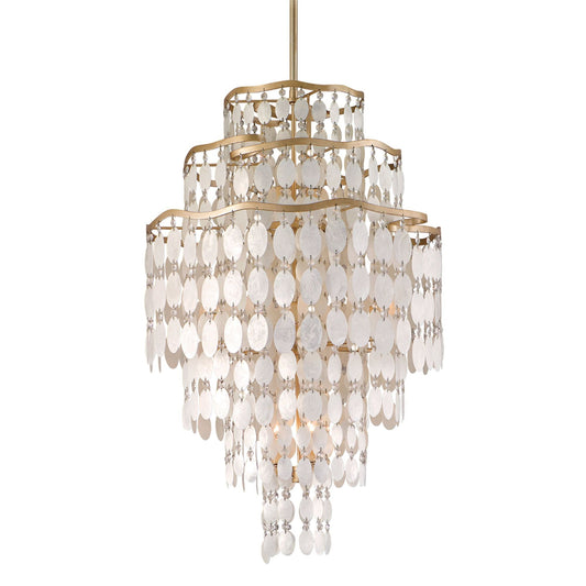 Dolce 12-Light Chandelier in Champagne Leaf 25L x 25W x 39H