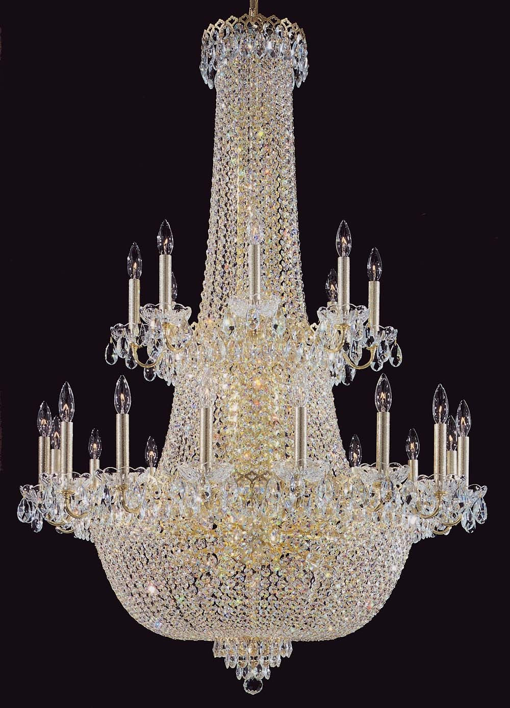 Entryway chandelier / foyer chandelier in gold plated finish