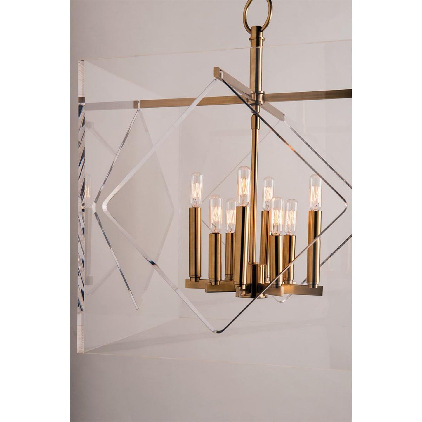 Travis 8-Light Chandelier in Aged Brass 24L x 24W x 32H