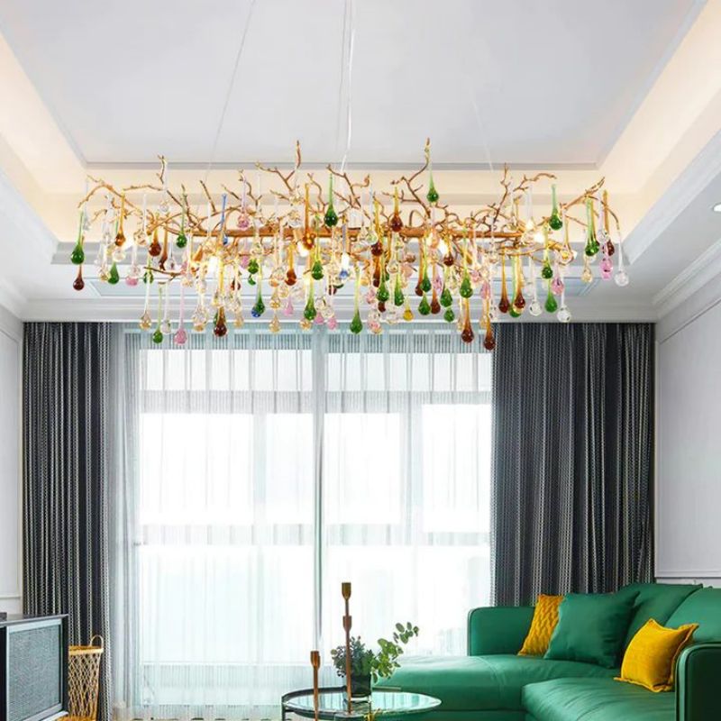 Runl Colorful Crystal Branch Chandelier