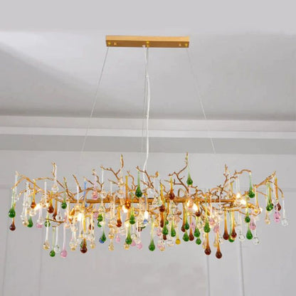 Runl Colorful Crystal Branch Chandelier