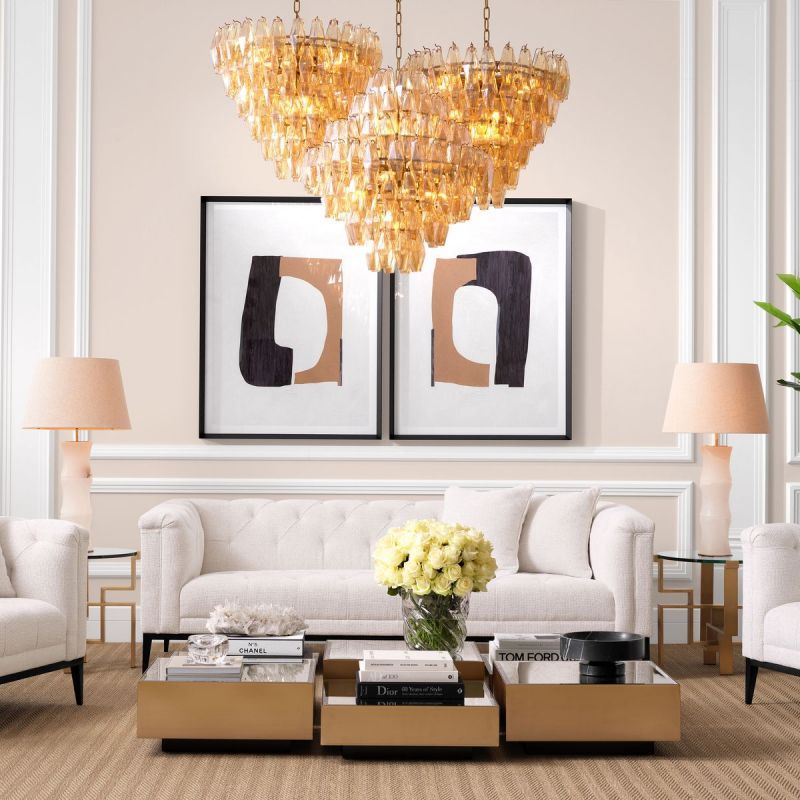 Tarin Glass Large Chandelier